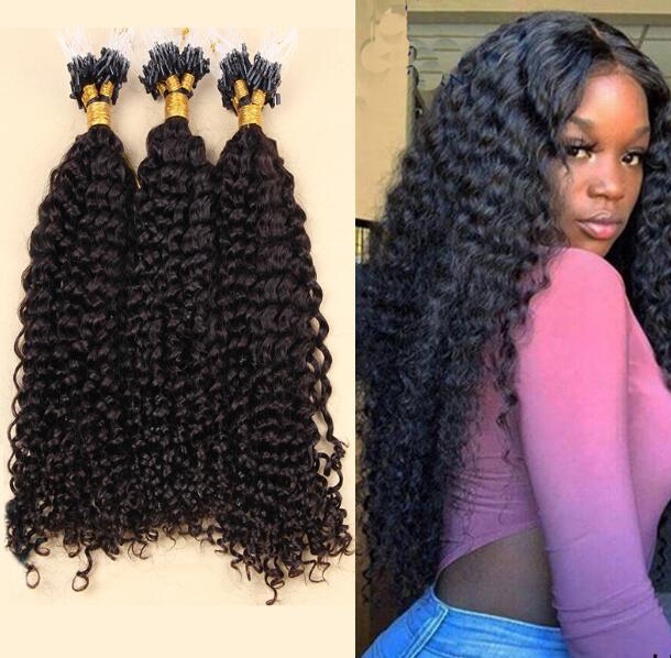 Mongolian Kinky Curly Micro Loop Hair