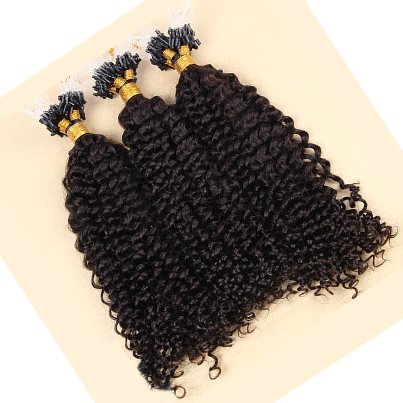 Mongolian Kinky Curly Micro Loop Hair